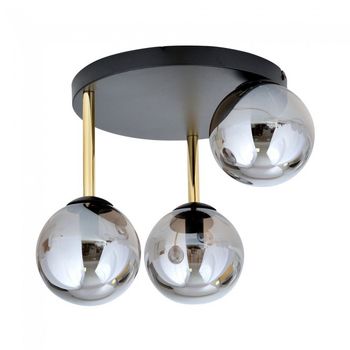 Plafón de techo telpa grafito (3 luces)