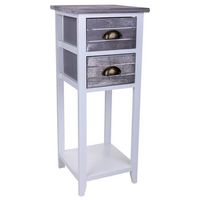 mesita de madera blanca 30x30x73
