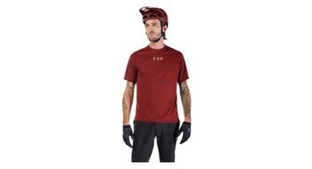 Maillot de manga corta fox ranger wordmark para hombre rojo