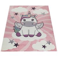 alfombra infantil kosmos rosa 160x230 cm