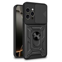 cool funda hard ring negra para iphone 16 pro