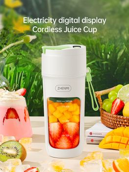 Extractor de jugo eléctrico portátil multifunción para el hogar, Mini taza de jugo de 10 hojas, mezcla de batidos, alimentos auxiliares para Cocina