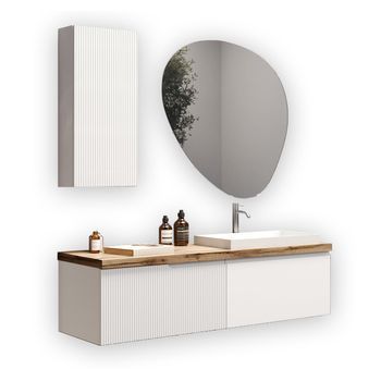 Composición Baño 6 Piezas Venere Blanco Mate En Mdf