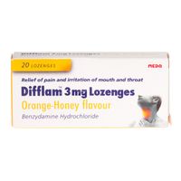 difflam 3mg lozenges orange  honey flavour