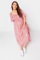 bump it up maternity vestido midaxi rosa de flores