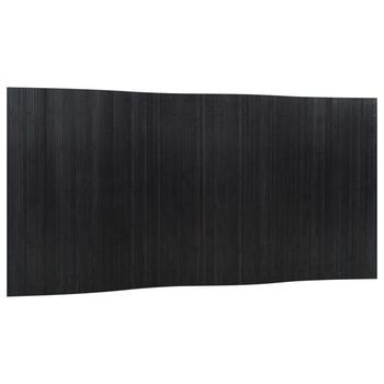Biombo Divisor De Bambú Negro Ancho 400 Cm Alto 165 Cm Vidaxl