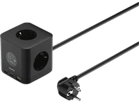 ladron de enchufes - hama 00223196 3 tomas 65 w negro