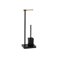 portarrollos con escobilla de metal negro ba72129 andrea house