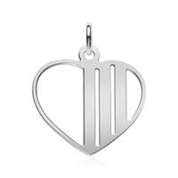 colgante corazon de plata 925 grabable