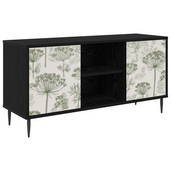Mueble De Tv Gotha 102 X 33 X 51 Cm Roble Negro Vidaxl