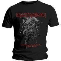 iron maiden camiseta manga larga world slavery 1984 tour para hombre