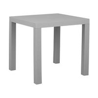 mesa de comedor de jardin gris claro cuadrada 80 x 80 cm 4 plazas fossano