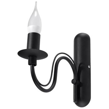 Lámpara de pared negro acero alt. 25 cm