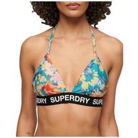 superdry banador haut de bikini triangle logo bleu para mujer