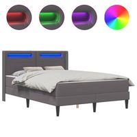 estructura de cama con colchon gris 120 x 190 cm vidaxl