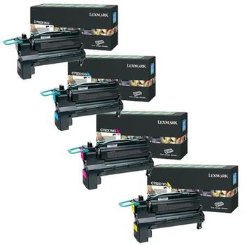 Original Multipack Lexmark C792de Printer Toner Cartridges (4 Pack) -C792X1KG