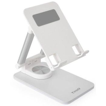 Soporte TooQ Hermes Luna Blanco para móvil o tablet hasta 12,9