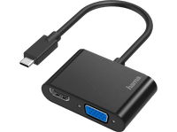 adaptador - hama 002003130000 usb-c hdmi vga 4k negro