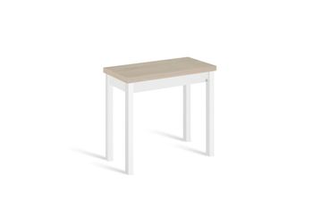 Mesa cocina extensible libro 80x40(80) cm roble pata blanco