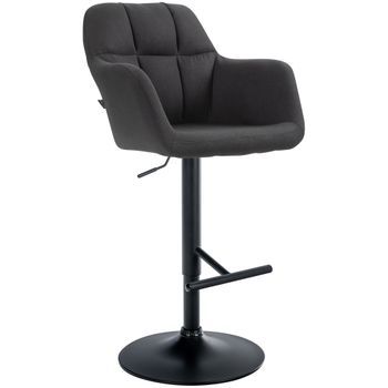 Taburete De Bar Natoma En Tela Negro 59x57x97 Cm Clp