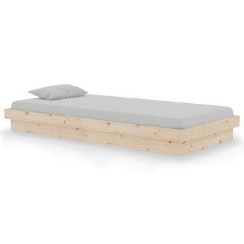 Cama Individual | Cama Para Adultos | Estructura De Cama Individual Sin Colchón Madera Maciza