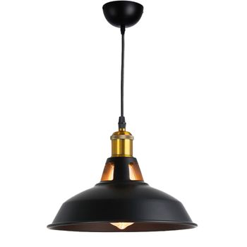 Lámpara techo retro industrial metal negro ø27, e27