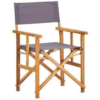 Pack 2 Uds Sillas De Director Madera Maciza De Acacia
