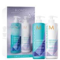 moroccanoil gifts and sets blonde perfecting shampoo and conditioner 500ml duo worth gbp9975