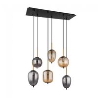 lampara colgante blacky mix 6 luces