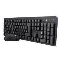 Pack Trust TKM-360 Teclado QWERTY EspaÃ±ol+ RatÃ³n inalÃ¡mbrico Negro