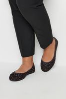 bailarinas negras con strass en ancho especial