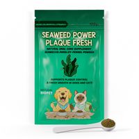 polvos reduccion de sarro y mal aliento 100g  perros y gatos  alga ascophyllum nodosum  100 naturales-sin aditivos-sin quimicos   limpiador de sarro y placa  naturalbiopet