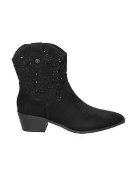 Botines De Tacón Xti 144309 Negros Con Brillos 41