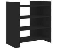 vidaxl aparador de madera de ingenieria negro 735x35x75 cm