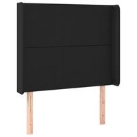 cabecero con orejas de cuero sintetico negro 93x16x118128 cm