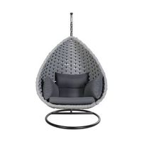 silla colgante de malla de cuerda cadeira gris claro - 1 plaza