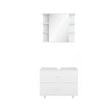 Conjunto De Muebles De Baño Ilias 2 Partes, Armario Bajo 80 Cm Vicco