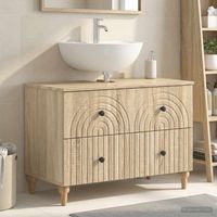 vidaxl mueble de lavabo para bano alkmaar roble sonoma 82 x 41 x 59 cm