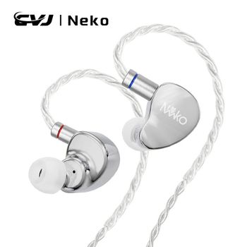 Auriculares con cable CVJ NEKO, calidad HiFi, diseño intraural, conector de 3,5 mm y 4,4 mm, auriculares metálicos para juegos, compatibles con teléfonos y música, cable desmontable, auriculares