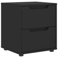 mesilla de noche visnes negra 45x40x50 cm madera de ingenieria vidaxl