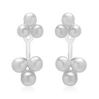 orejeras de plata 925 con perlas de agua dulce