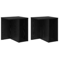 mesa auxiliar 2 uds roble negro 37 x 32 x 40 cm vidaxl