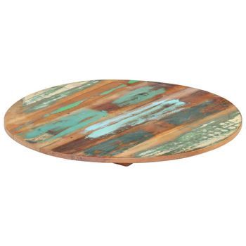 Tablero De Mesa Redonda Madera Reciclada Maciza 50 Cm 15-16 Mm Vidaxl