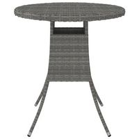 mesa de jardin  mesa de exterior ratan sintetico gris 70x70x73 cm