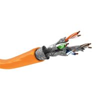 cable de red goobay cat7a 50 m sftp naranja