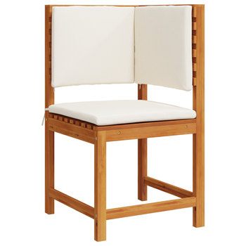 Silla De Jardín De Esquina Con Cojines Madera Maciza De Acacia Cfw442254