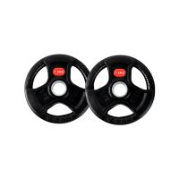 ozio fitness 2 discos de pesas 75 kg 30 mm de 3 agarres con recubrimiento de caucho musculacion