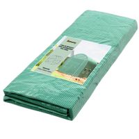 outsunny cubierta de invernadero tipo tunel 300x200x200cm carpa para jardin huerto con 6 ventanas puerta anti-uv pe resistente verde   aosom espana