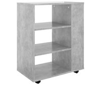 vidaxl armario ruedas madera contrachapada gris hormigon 60x35x75 cm