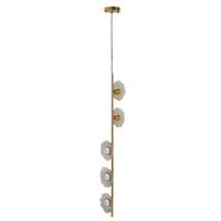 lampara de arana de metal con adornos de cristal 15x16x110 cm